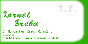 kornel brebu business card